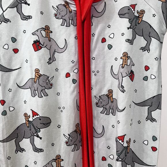 Sunshine Luckies Christmas Dinosaurs Gingerbead Men Bamboo Zippy 0-3 Months - Picture 5 of 12